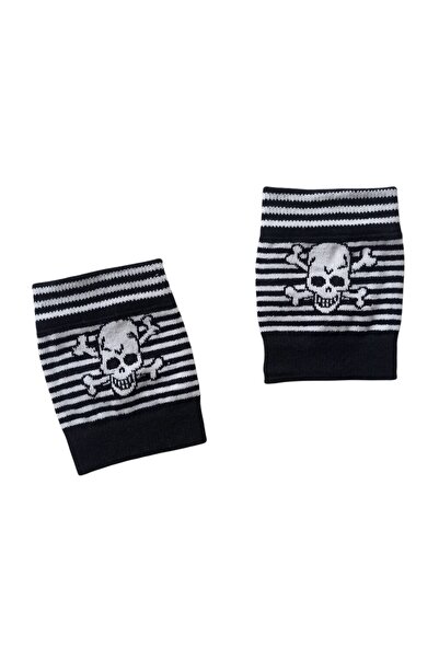 ZEYZEY MONKEY Çizgili Iskelet Desen Parmaksız Eldiven