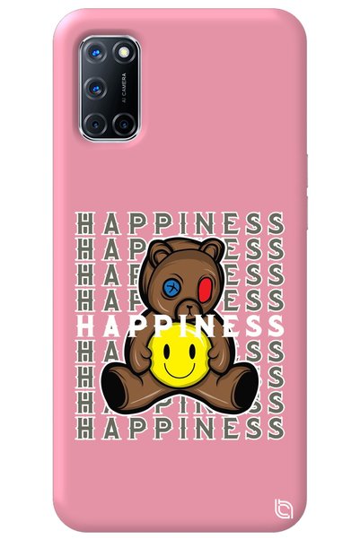 WANNA PROTECT Oppo A72 Pink Color Premium Velvet Teddy Bear Patterned Silicon...
