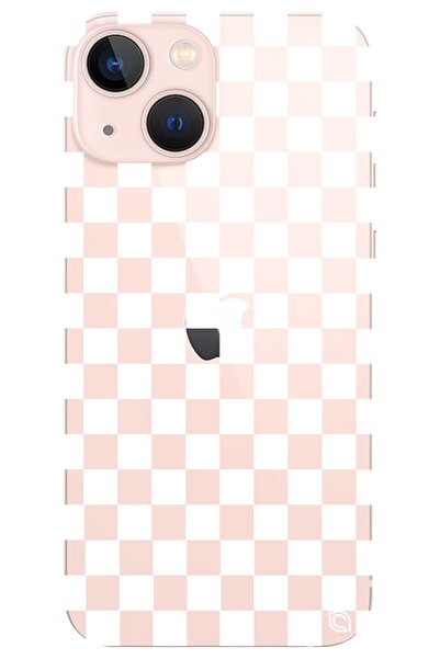 WANNA PROTECT Iphone 13 Dama Desenli Desenli Şeffaf Silikon Telefon Kılıfı