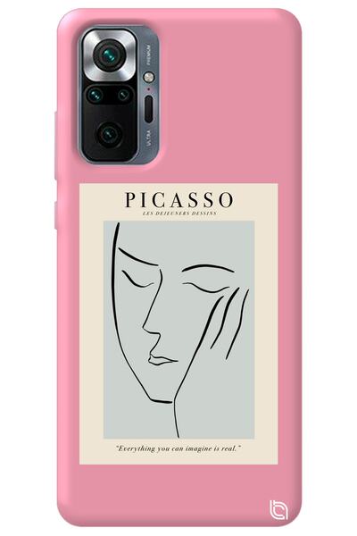 WANNA PROTECT Xiaomi Redmi Note 10 Pro Pink Color Premium Velvet Inside Picas...