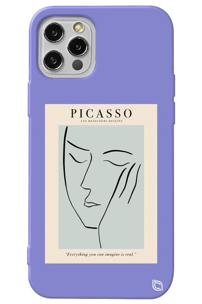 WANNA PROTECT iPhone 13 Pro Lilac Colored Premium Velvet Inside Picasso Patte...