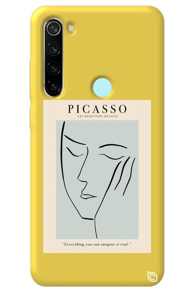 WANNA PROTECT Xiaomi Redmi Note 8 Yellow Color Premium Velvet Inside Picasso ...