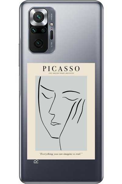 WANNA PROTECT Xiaomi Redmi Note 10 Pro Picasso Patterned Transparent Silicone...