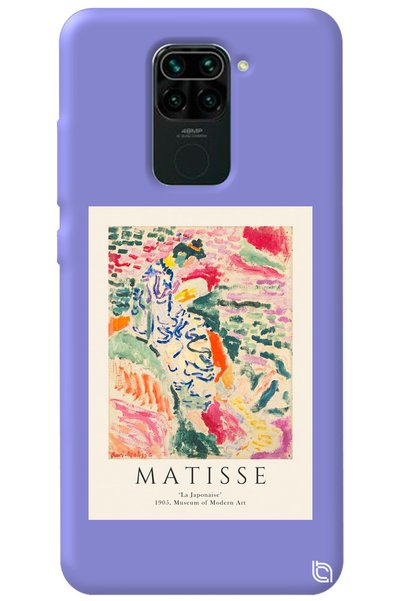 WANNA PROTECT حافظة هاتف Xiaomi Redmi Note 9 من السيليكون بنمط ماتيس مع مخمل ...