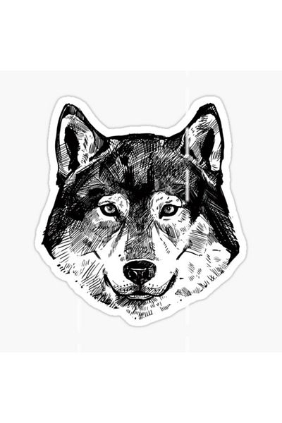 TSC Autocolant pentru mașină Furious Angry Wolf Auto Paste 18cm G1
