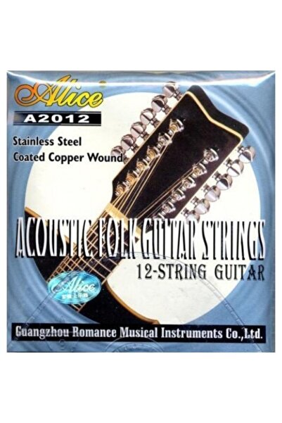 Alice A-2012 Serisi 12 Telli Akustik Gitar Tel Seti-pena Hediyeli
