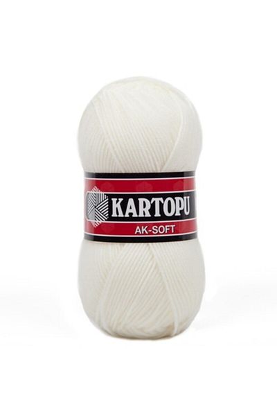 Kartopu Aksoft Knitting Yarn White K013