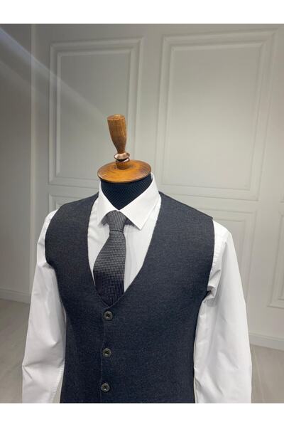 Sarar Premium Anthracite Knitwear Vest