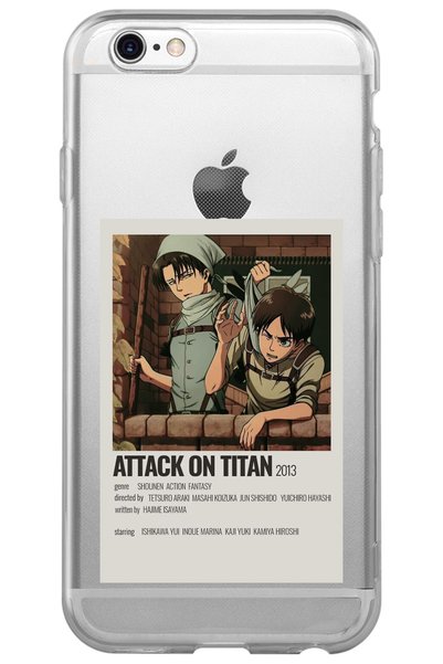 WANNA PROTECT iPhone 6 Plus Attack on Titan Levi Pattern Patterned Transparent Silicone Phone Case