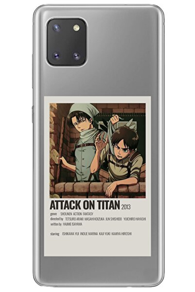 WANNA PROTECT Samsung Note 10 Lite Attack On Titan Levi Desenli Desenli Şeffa...