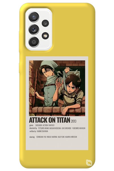 WANNA PROTECT Samsung Galaxy A52 Yellow Premium Velvet Inside Attack on Titan...