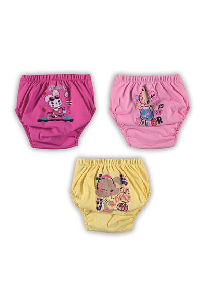bejamonti Cotton 3-Piece Girl Combination 2 Cheerful Training Pants