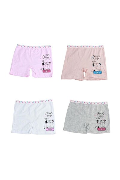 jilly jo Boxeri din bumbac cu modele de culori mixte pentru fete Pachet de 6