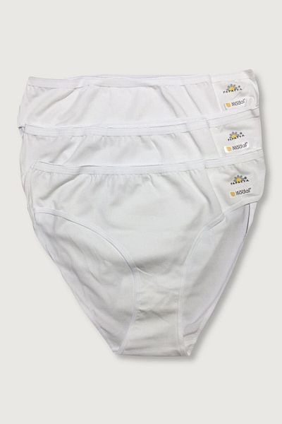 Momslab Chiloți albi din Lycra modal pentru damă