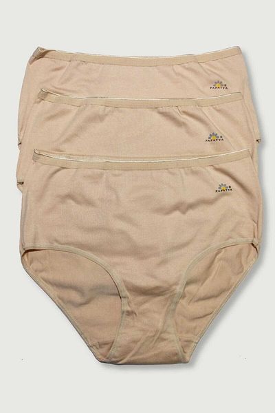 Momslab Γυναικεία Λευκή 3 Πακέτα Lycra Modal Classic κιλότα