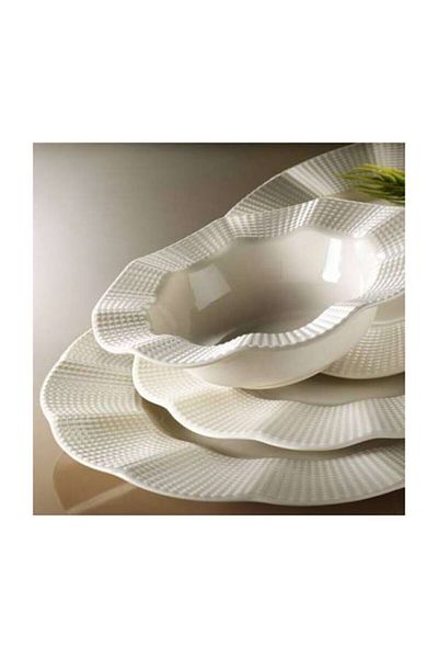 Kütahya Porselen 6-Person White Milena Soup Bowl (without mesh)