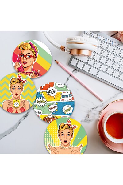 instababyrooms قاعدة أكواب القهوة الخشبية المطبوعة الرقمية من سلسلة Home موديل 008