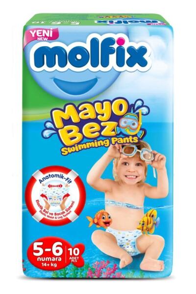 Molfix Mayo Bebek Bezi Swimming Pants 5-6 Beden 10 Adet 14+ Kg
