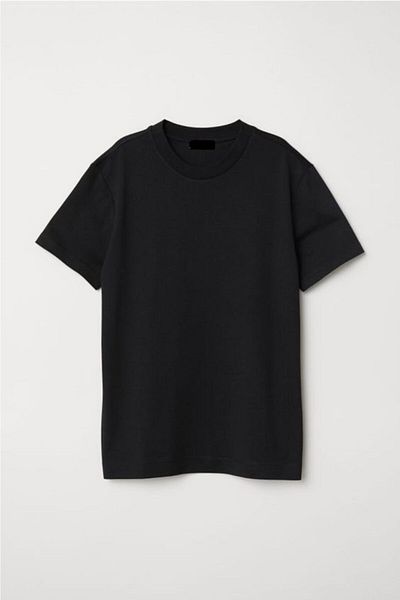 COOL TARZ Μαύρο Basic ανδρικό μπλουζάκι με λαιμόκοψη με κοντό μανίκι