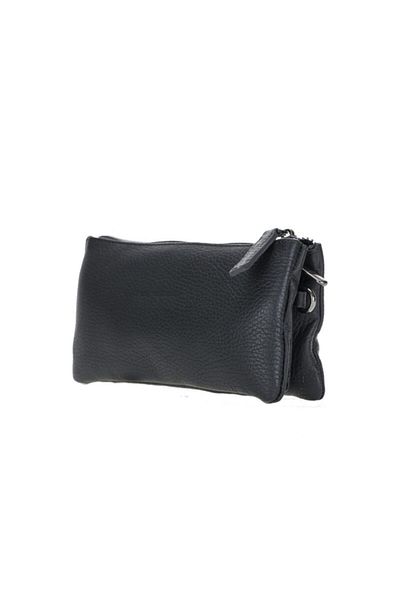 PLM Jaya Portfolio Strap Leather Women's Bag Fl01 Black