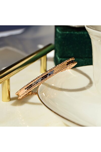 Karadeniz Kuyumculuk Kadın  Dorika Detaylı Aynalı Tasarım Altın Kelepçe Bileklik