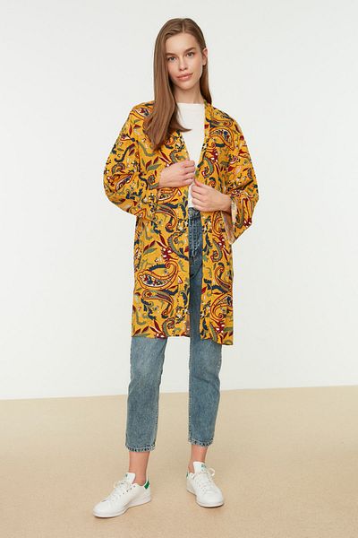 Trendyol Modest Kimono & Kaftan - Gelb - Regular Fit