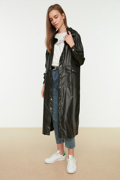 Trendyol Modest Regenmantel - Schwarz - Puffer