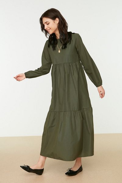 Trendyol Modest Dress - Khaki - Skater