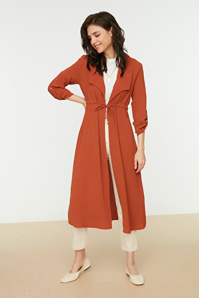 Trendyol Modest Cap & Abaya - Orange - Basic