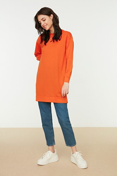 Trendyol Modest Sweatshirt - Orange - Regular Fit