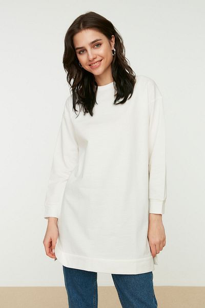 Trendyol Modest Sweatshirt - Navy blue - Regular fit
