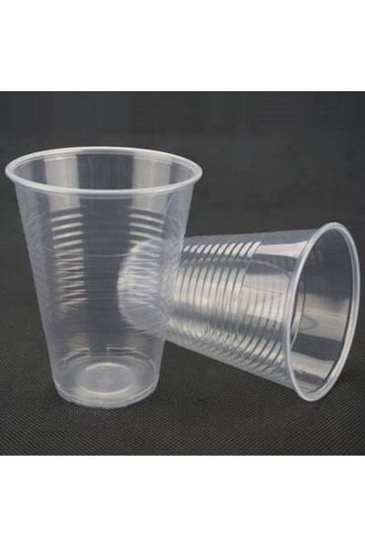 AK-EL PLASTİK Transparent Pet Cup - Pack of 100