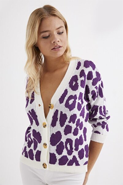 AQE FASHION Жіночий кардиган з леопардовим принтом - Мурдем