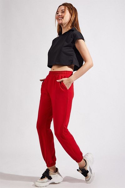 AQE FASHION Women's Red 6 Steps Tracksuit