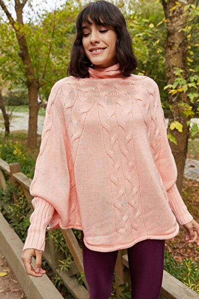 AQE FASHION Women's Powder Knitted Poncho