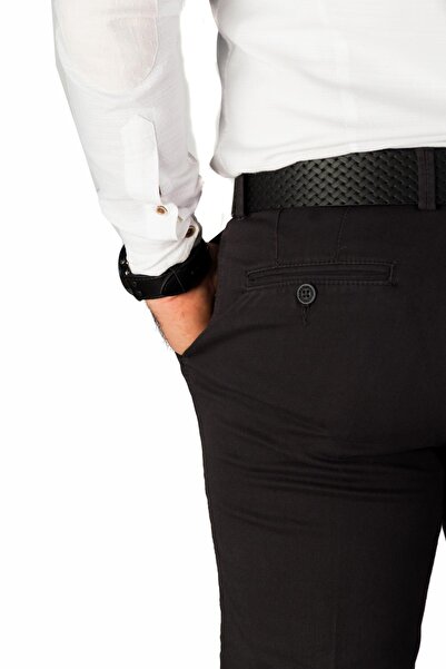 wontilotte Erkek Füme Gabardin Likralı Regular Fit Keten Pantolon