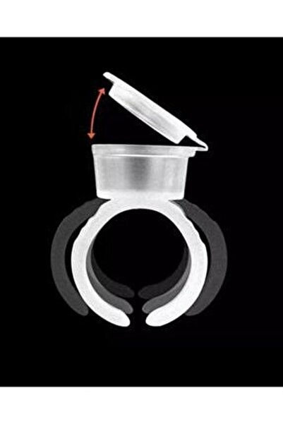 İthalSepeti (50 Adet) Kalıcı Makyaj Microblading Kapaklı Boya Yüzüğü