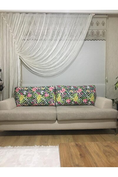 AYPETEKS Kırlent / Koltuk Sırt Yastığı Minderi Çiçek Desenli Standart Ölçülerde Her Tipe Uygun