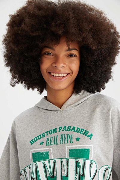 DeFacto Loose Fit Hooded Sweatshirt