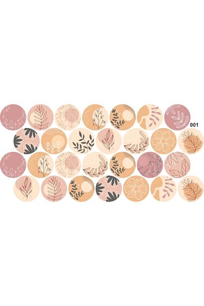 ENGINPRINT 4 Cm Round Sticker 28 Pieces Waterproof Waterproof