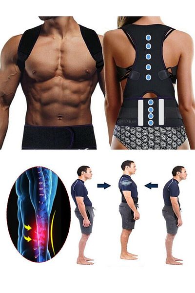 Ankaflex Magnetic Orthopedic Anti-Hunchback Upright Posture Waist Back Shoulder Corset for Standing Upright