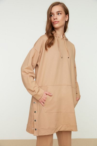 Trendyol Modest Sweatsuit-Set - Beige - Regular Fit