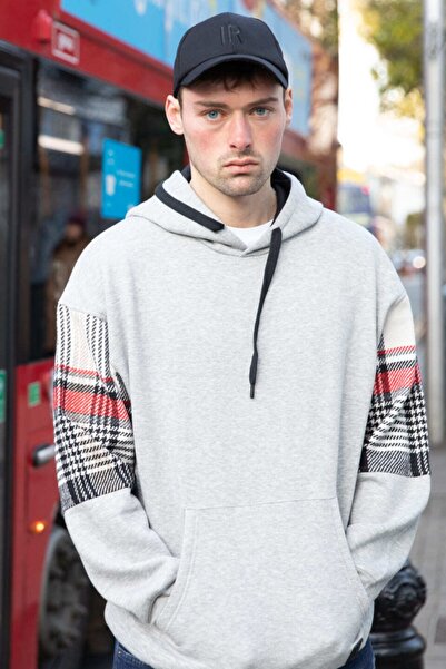 IRwear Вінтажна худі з картатим візерунком і кишенями-кенгуру