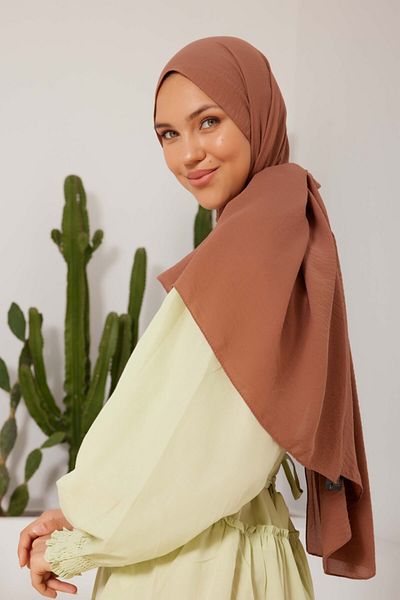 Gülsoy Women's Premium Jazz Shawl Milky Brown - 19
