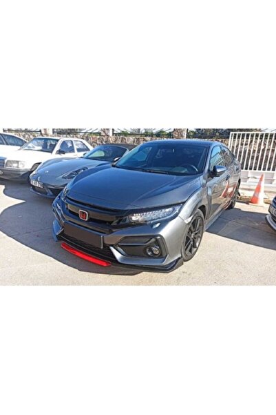 Genel Markalar Honda Civic Fc5 - Fk7 Için Uyumlu Ön Lip Kırmızı 4 Parça En Iy...