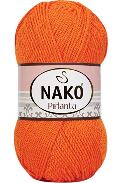 NAKO Χρώμα κορδόνι πλεξίματος με αλυσίδα διαμαντιών: 6733 Ζωντανό πορτοκαλί