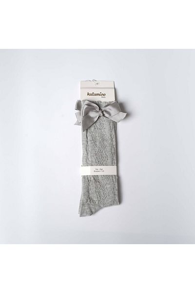 Katamino Girl's Fishnet Knee Socks with Baler Accessories