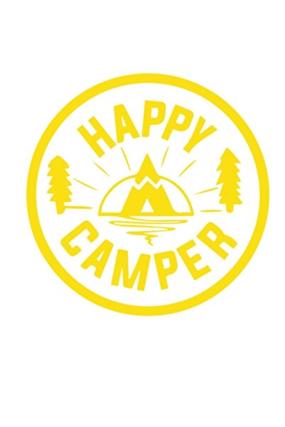 Birim Matbaa Happy Camper Happy Camper Sticker - 15*15 Cm Decal Sticker