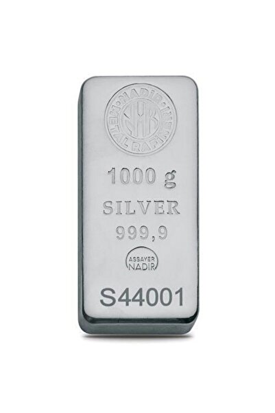 İar Nadir Uluslararası Sertifikalı 1000 gram 999.9 Saf Külçe Gümüş