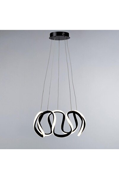 Vitale Siyah Metal Ledli Avize
